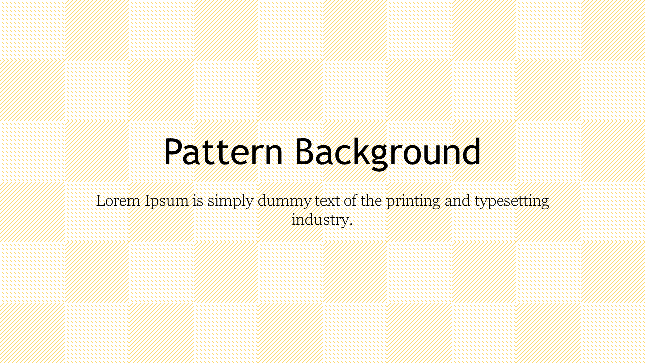 Creative Pattern Background Presentation Template